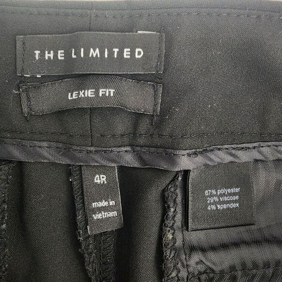 The Limited LEXIE Fit Classic Straight Leg Dress Pants Black Women's Size 4R - Picture 4 of 5